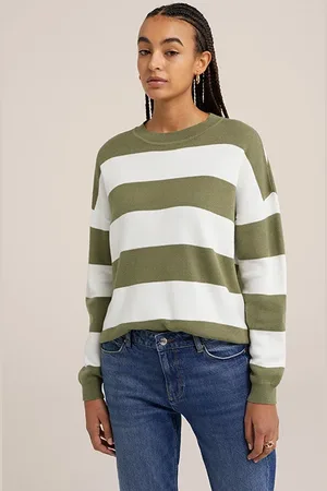 WE Fashion Knitted Pullover Olive Green