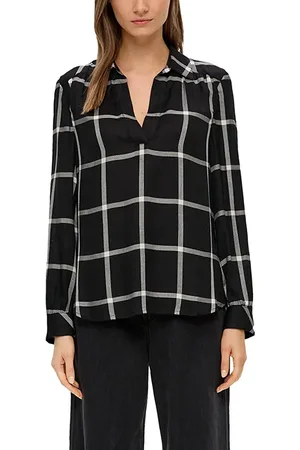 QS by s.Oliver Blouses Grey/black