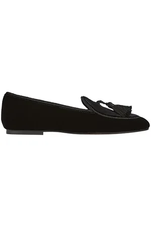 LK Bennett Liberty Velvet Trim Flat Black