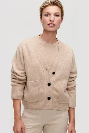 ZENGGI Gabby Boxy Cardigan Simply Taupe