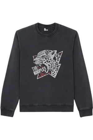 The Kooples Tiger Round Neck Sweatshirt Black Washed