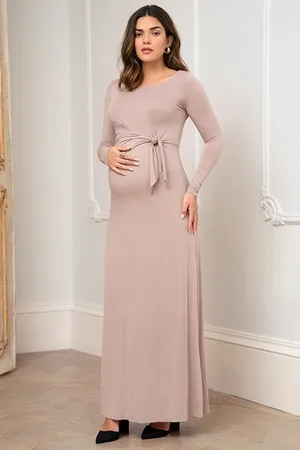 Séraphine Jersey Maternity Dress Brown