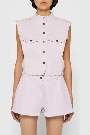 10 days Cropped Twill Gilet Pale Lilac