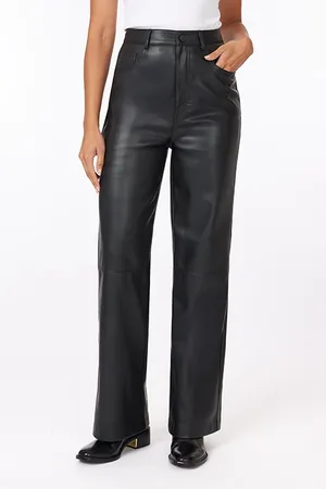Scotch&Soda Jean Style Faux Leather Pant Black