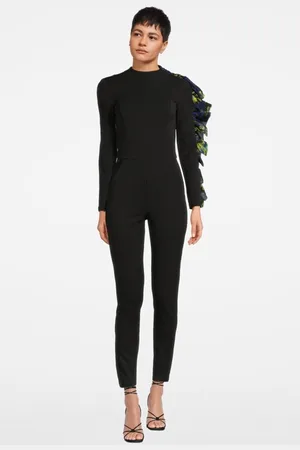 Marcell Von Berlin Women‘s Side Volant Overall Black