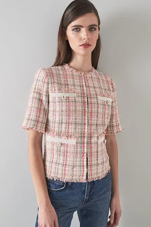 LK Bennett Jk Mabel Tweed Short Slee Multi