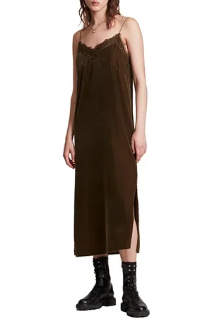 AllSaints Noa Dress Khaki Green
