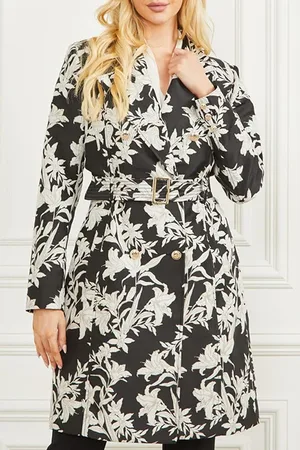 Guess GUESS Sunburst Trench Black Print