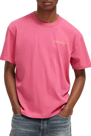 Scotch&Soda Unisex Organic Cotton Crewneck T-shirt Mystic Pink