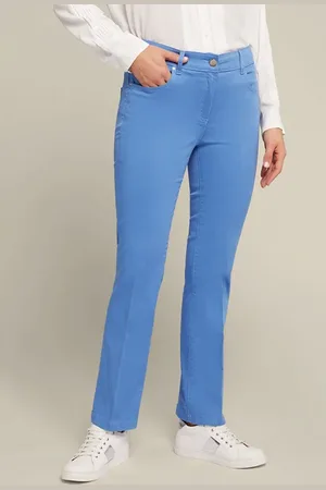 Elena Miro Stretch Drill Trousers Blue