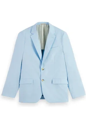 Scotch&Soda Unconstructed Dressed Poplin Blazer Sea Blue