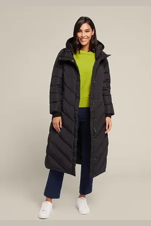 Elena Miro Long Recycled Nylon Down Jacket Black