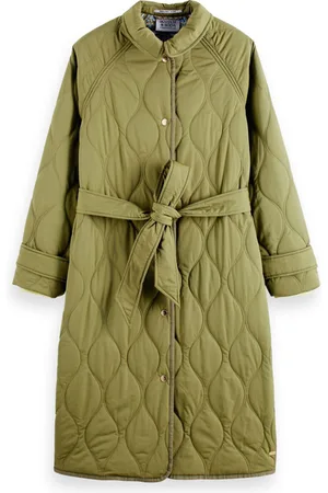 Scotch&Soda Long Quilted Jacket Army