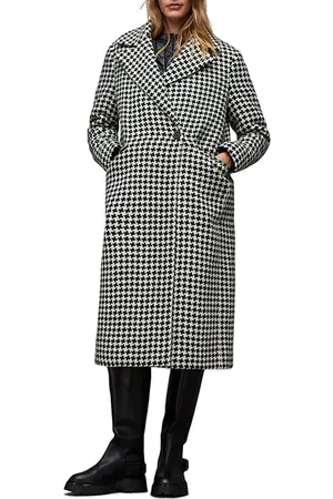 AllSaints Alexis Star Coat Black/white