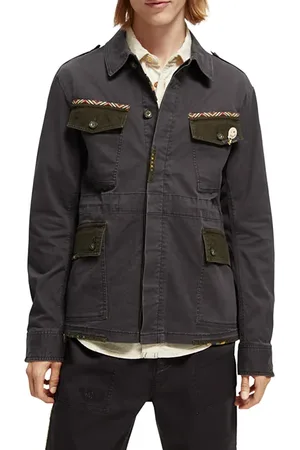 Scotch&Soda Contrast-trimmed Army Jacket Anthracite