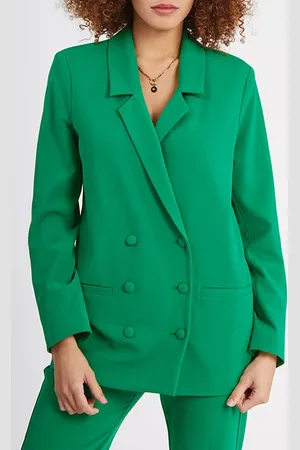 ICODE Meadow Green Double-breasted Suit Jacket