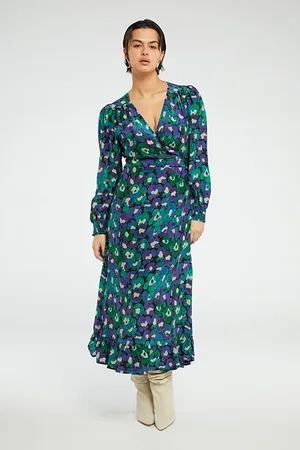 Fabienne Chapot Natalia Dress Green Envy/poppy Pur