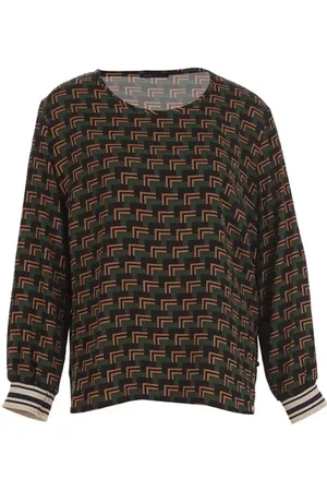 River Woods Patterned Popover Shirt Green W90170