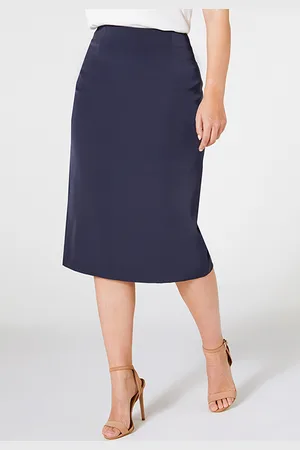 Elena Miro Flowing Fabric Pencil Skirt Blue