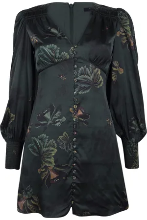 AllSaints Auden Lilly Dress Forest Green