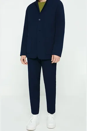 American Vintage Straight Mid-length Blazer Navy