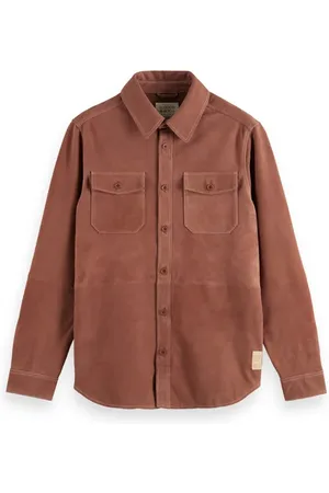 Scotch&Soda Suede Shirt Driftwood