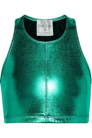 FORTE FORTE Forte Forte Laminated Stretch Top Emerald