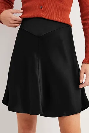 Boden Satin Bias-cut Mini Skirt Blk