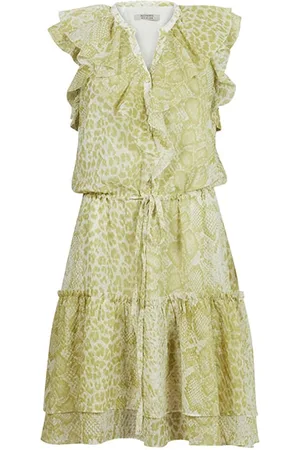 AllSaints Ali Noche Dress Lime Green