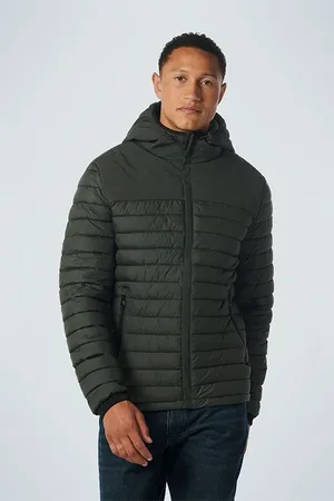 No Excess Jacket Hooded Short Fit Padded Mix Dark Green