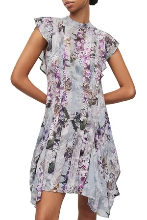 AllSaints Fleur Lucia Dress Storm Grey