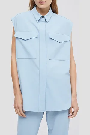 Closed Women Sleeveless Shirt Dawn Sky