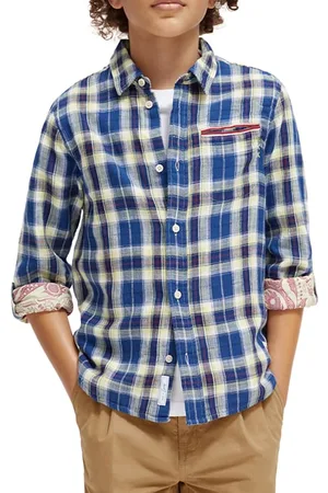 Scotch&Soda Yarn-dyed Check Bonded Shirt Blue Check
