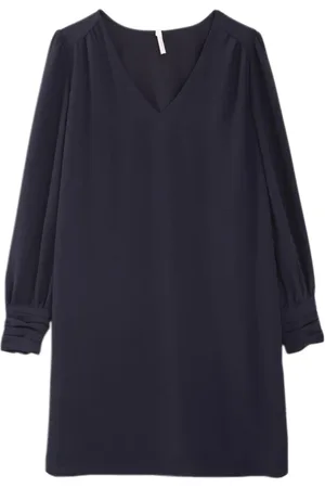 ICODE Navy Dress With Draped Cuffs