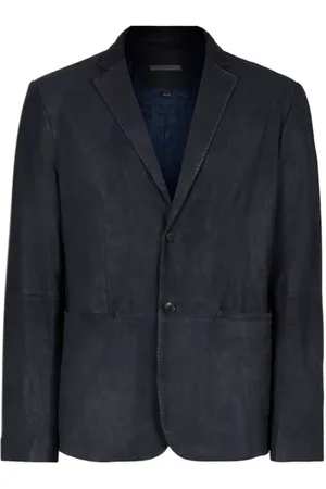 John Varvatos Garment Washed Slim Fit Notch Lapel Jack Dark Indigo