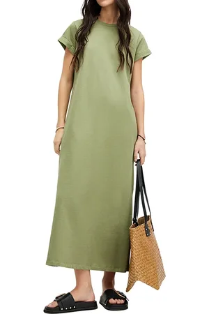AllSaints Anna Maxi Dress Grass Green