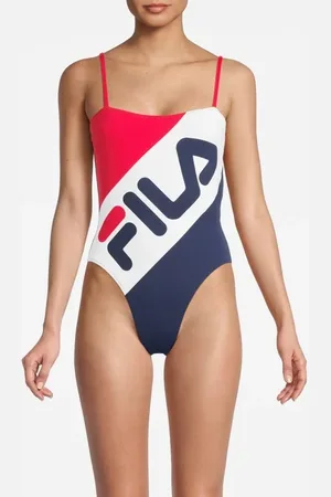 Fila Mei Swim Suit True Red-black Iris-bright White
