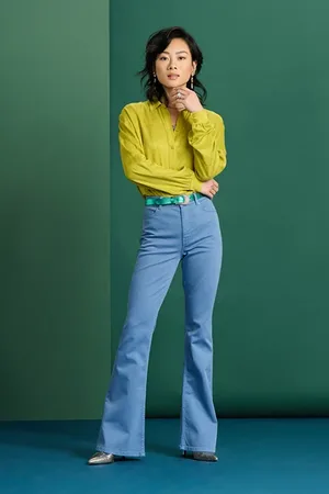 POM Amsterdam Jeans - Kate Flare Horizon Blue