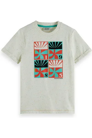 Scotch&Soda Short-sleeved Artwork T-shirt Off White