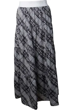 MUCHO GUSTO Skirt Checkered Black White