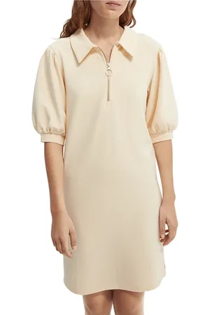 Scotch&Soda Polo Zip Sweat Dress Vanilla