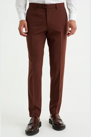 WE Fashion Pantalon Dark Brown