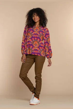 Geisha Top Purple/hot Coral Combi