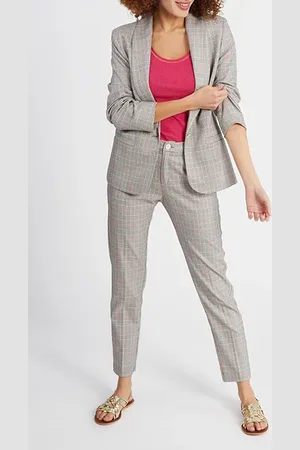 ICODE Beige Check Suit Jacket
