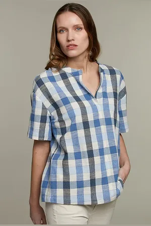 River Woods Blue Popover Shirt