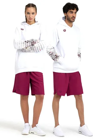 Arena Hooded Sweat Logo White-kikko Pro Brown