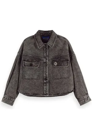 Scotch&Soda Black Washed Denim Over Shirt Washed Black