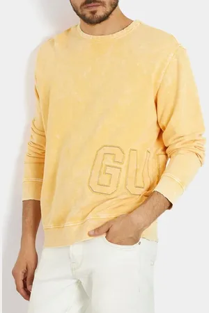 Guess GUESS Treated Logo Cn Sweatshi Mango Seed Yellow