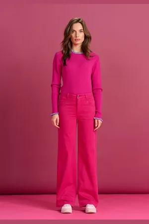 POM Amsterdam Jeans - Wide Leg Fiery Pink