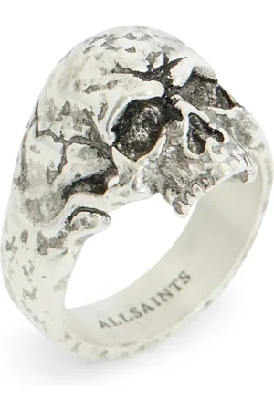 AllSaints Moonskull Sgnet Ring Warm Silver